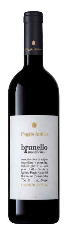 Wino czerwone wytrwane Poggio Antico Brunello di Montalcino 2019 o pojemności 0,75 litra