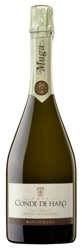 Wino białe wytrawne musujące Cava Conde de Haro Brut o pojemności 0,75 litra