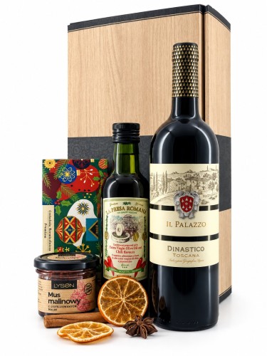 Świąteczny Zestaw Upominkowy z czerwonym winem Il Palazzo 750 ml