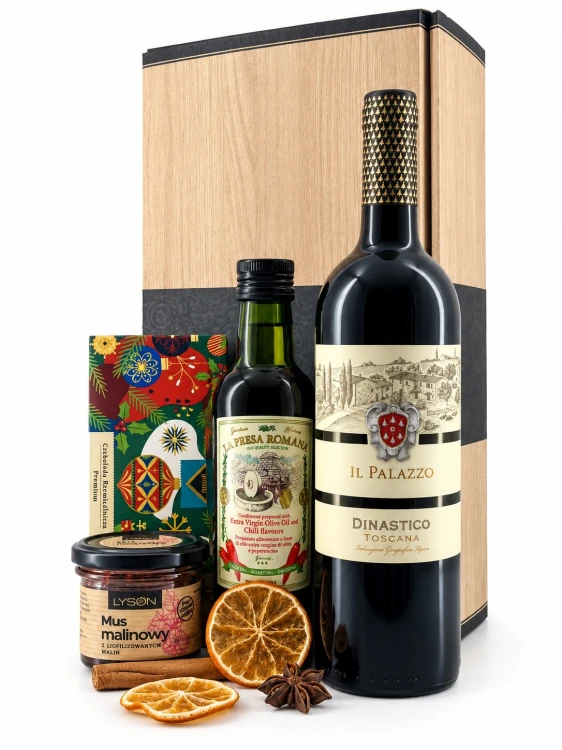 Świąteczny Zestaw Upominkowy z czerwonym winem Il Palazzo 750 ml
