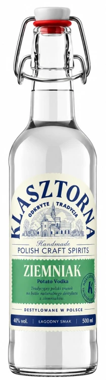 Klasztorna Ziemniak 40% o pojemności 0,5 litra