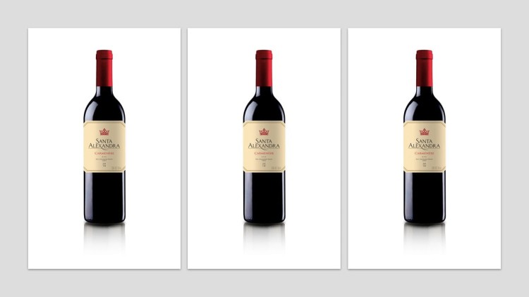Zestaw trzech win czerwonych wytrawnych Santa Alexandra Varientral Carmenere o pojemności 0,7 litra