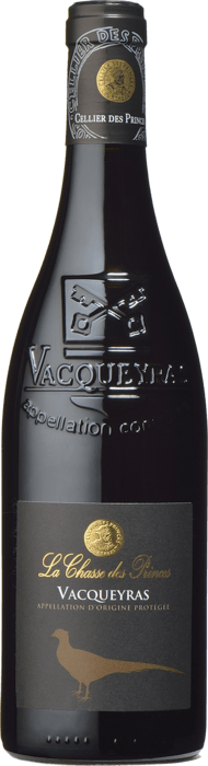 Wino czerwone wytrawne Cellier des Princes Vacqueyras La Chasse des Princes on pojemności 0,75 litra